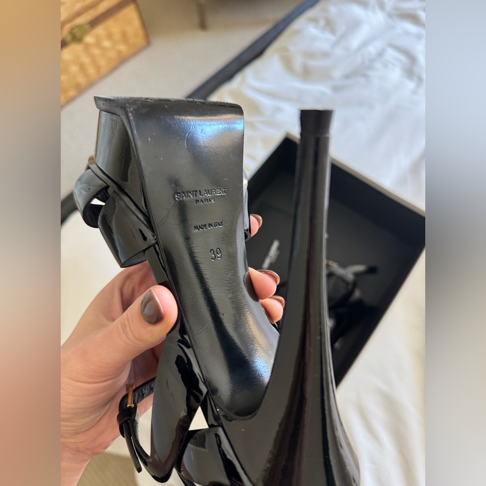 YSL Tribute Sandal black patent leather 39 - Picture 9 of 13